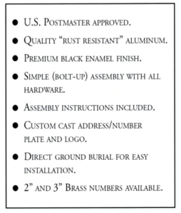 Aluminum Mailbox System