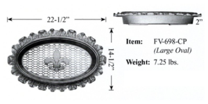 Decorative Cast Aluminum Foundation Vents