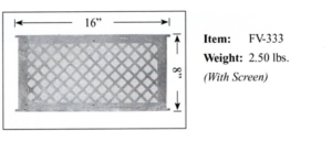 Cast Aluminum Foundation Vents