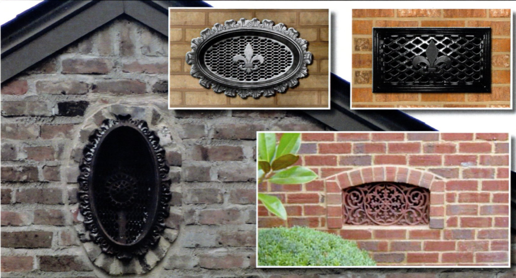 Decorative Cast Aluminum Foundation Vents